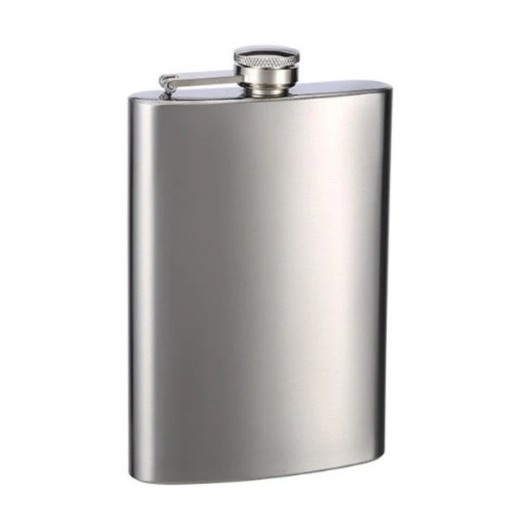 Factory Direct Supply New Stainless Steel Leather Wrapped Hip Flask